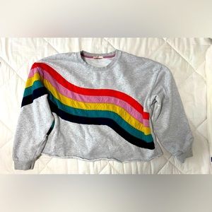 Marine Layer Summit Sweatshirt in Rainbow Wave - Size Large